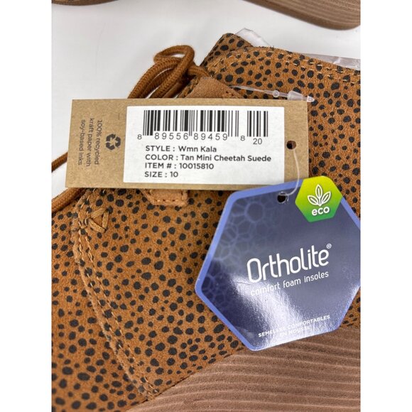 Toms Kala Suede Leather Cheetah Animal Print Wedge Ankle Bootie Boot Tan 10 NEW - Picture 6 of 7